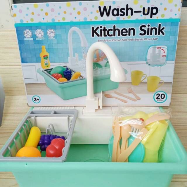 Wash up kitchen sink mainan washtafel mainan cuci tangan buah sendiri