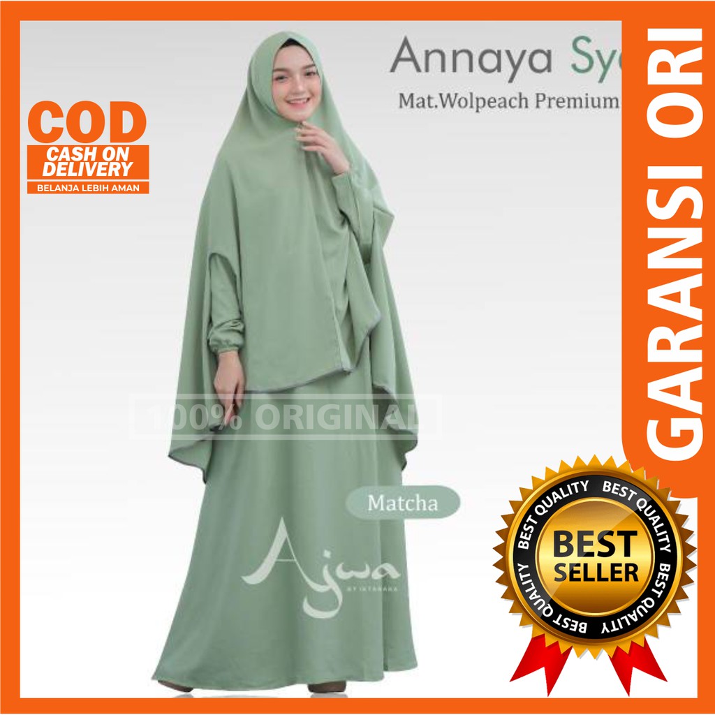 Gamis syari polos jumbo kekininan Ld 105 ld 120 free cadar tali