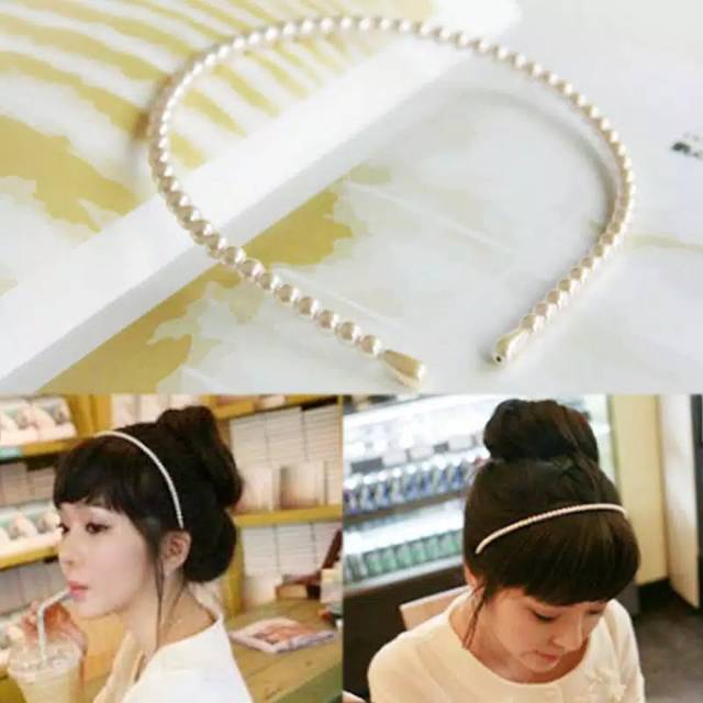 Bando Korea Mutiara Pearl Headband Korean Hairband