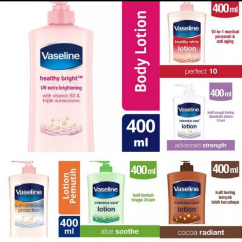 Vaseline Hand Body Lotion 400ml