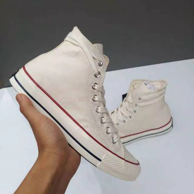  SEPATU  CONVERSE  70S X  OFF  HIGH FULL WHITE  LIST RED 