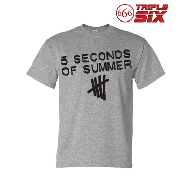 Kaos / T-Shirt - 5 seconds of summer - GREY