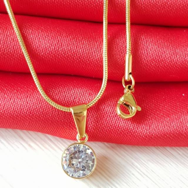 Kalung titanium gold / kalung fashion import Antikarat GN02