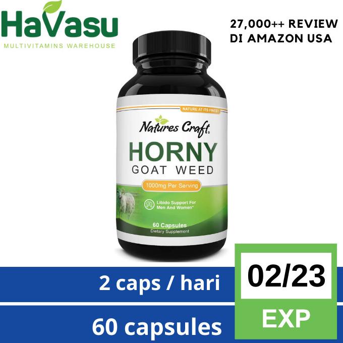 Natures Craft Horny Goat Weed Maca Root Stamina Libido Booster USA - Exp 2023 Lc