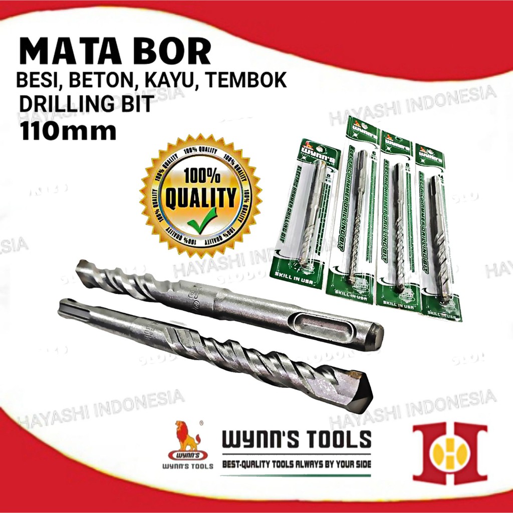 Mata Bor Besi Beton Tembok Kayu 8mm 10mm Drill Bit