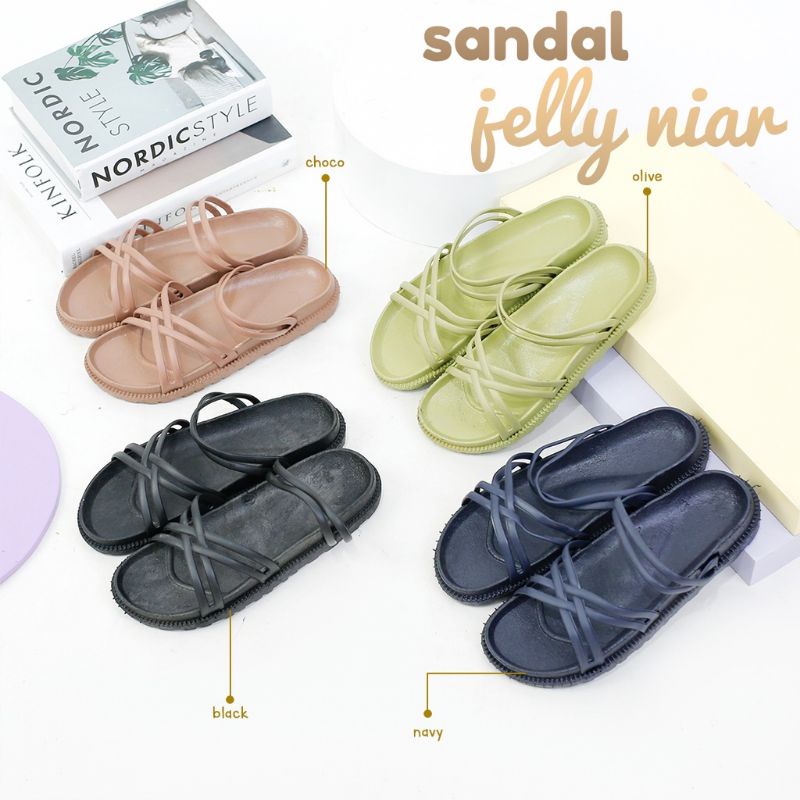 Sandal jelly niar bahan jelly untuk dewasa