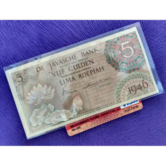 UANG KUNO UANG LAMA 5 Rupiah Seri Federal 1 tahun 1945