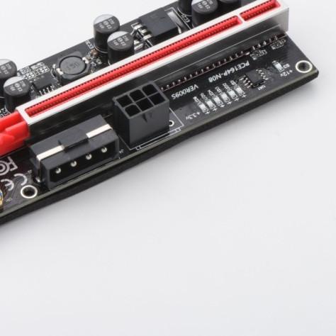 ✵ PCIE RISER 6pin 1x to 16x VERSI 009S 009 Plus 8 Kapasitor - V010S Plus ✩