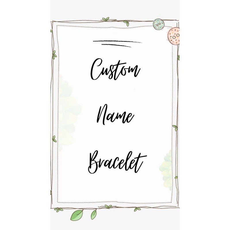 Custom beads bracelet/Gelang manik nama huruf/Gelang korea/Gelang kpop