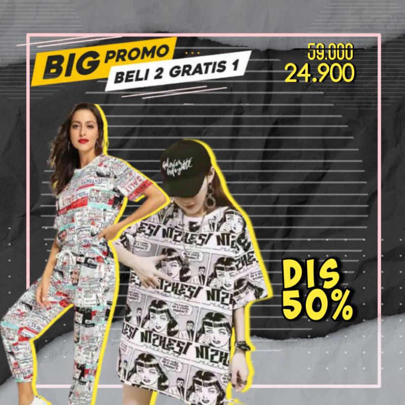 Baju Komik Baju Komik Wanita Baju Komik Anime Tshirt Komik Baju Komik Jepang