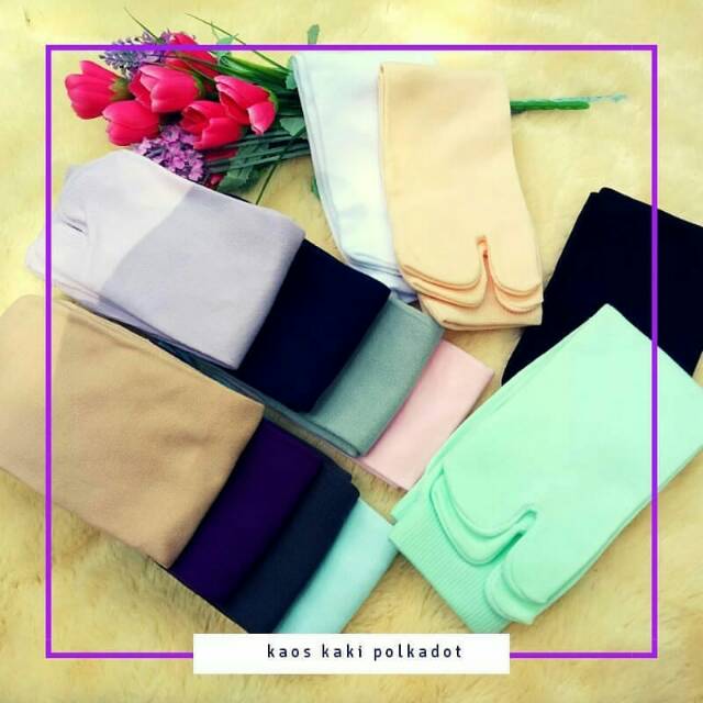 Kaos Kaki Jempol polos  Polyester / Kaos Kaki Muslim / Kaos Kaki Serbaguna/kaos kaki wanita
