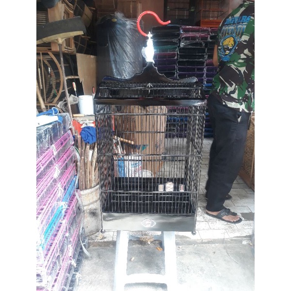 sangkar /kandang  kotak ebod jaya no 2 warna hitam plat terbaru (grab)