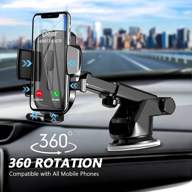 Stand Holder Handphone / GPS Multifungsi Bisa Berputar 360 Derajat Untuk Mobil