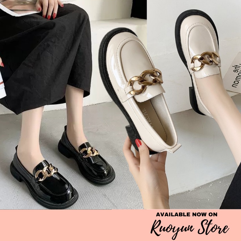 RYX - Exclusive Chains Sepatu Slip-On Wanita Fashion Casual - Ori Import