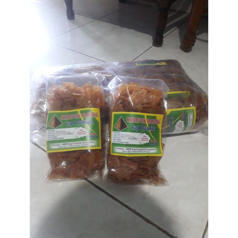 

kerupuk bawang pedas potongan kecil