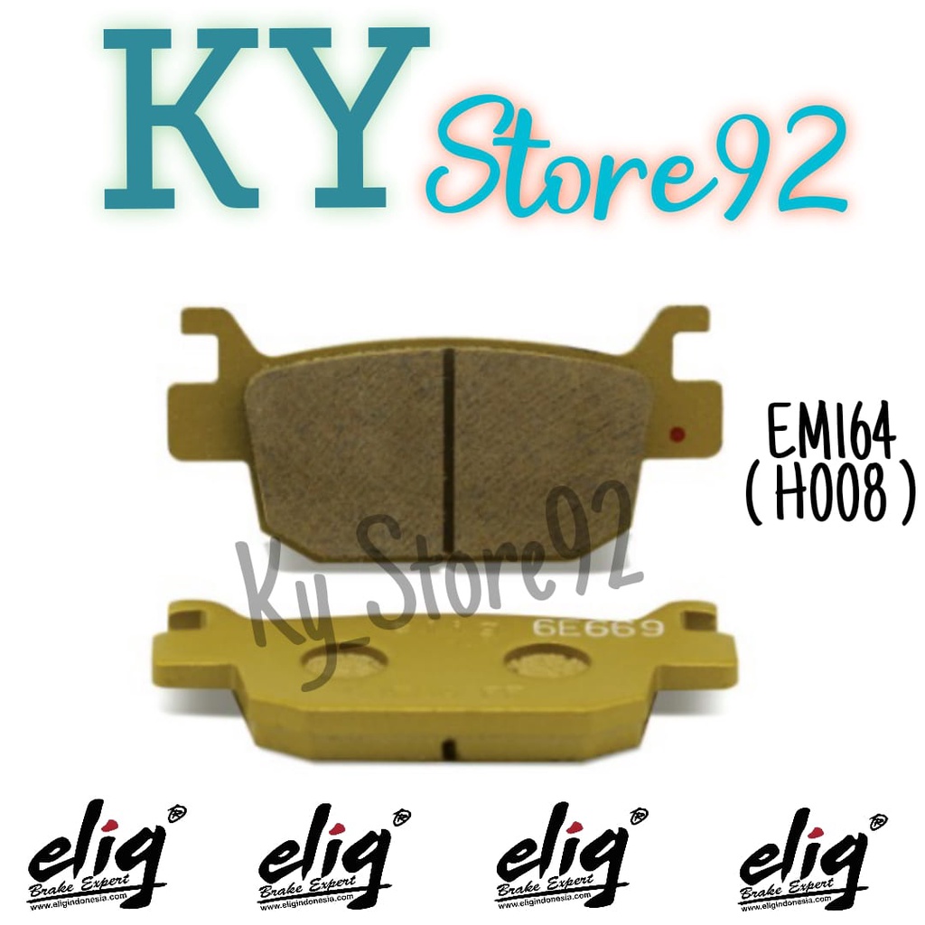 ELIG Kampas Rem Depan EM164 Honda SH008 . SH125 . SH150 . SH300I . QJ Motor Fort 250 ADV