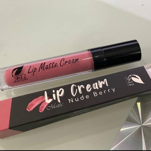 LIP CREAM SR12 MATTE NUDE BERRY/LIPSTIK AWET/ TINT / GAK MUDAH LUNTUR