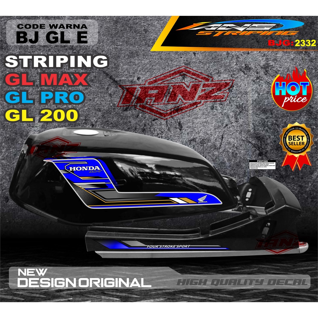 STIKKER MOTOR GL PRO TERBARU / STIKER MOTOR GL TERMURAH / STRIPING MOTOR GL 100 / STIKER MOTOR