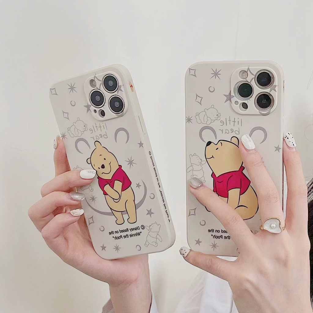 Soft Case Motif Kartun Beruang Pooh Untuk Iphone 13 12 11 Pro Max X Xs Max Xr 7 8 Plus Se2020