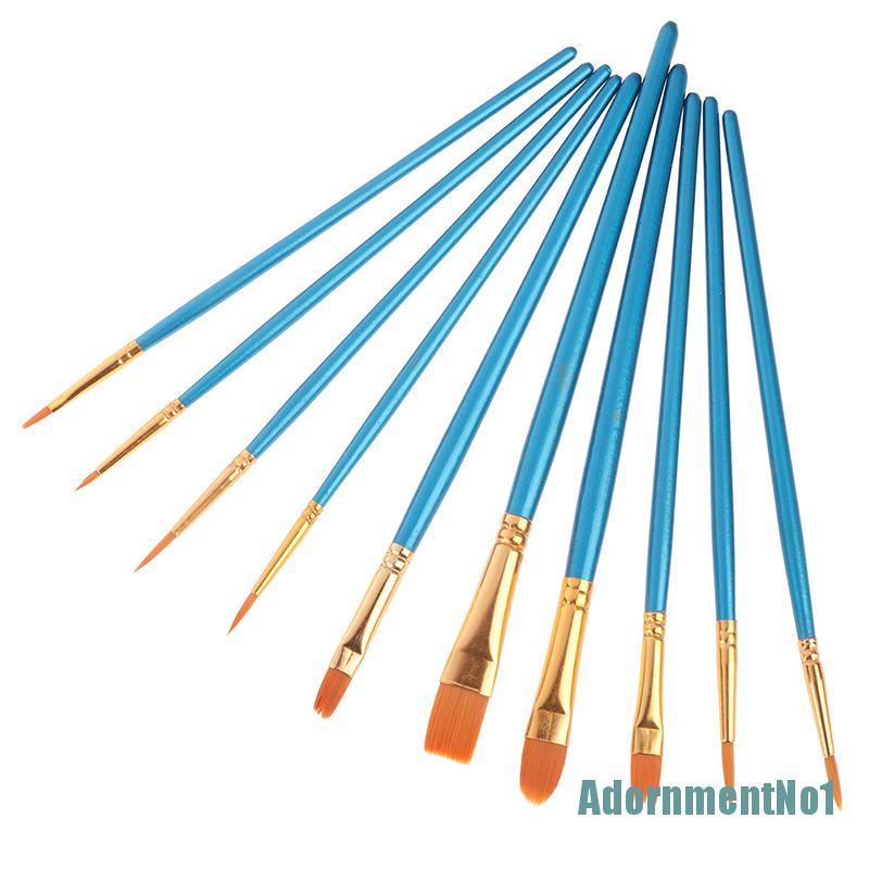 [AdornmentNo1]10Pcs Acrylic Watercolor artists paint brush nylon multi-function hook line pen