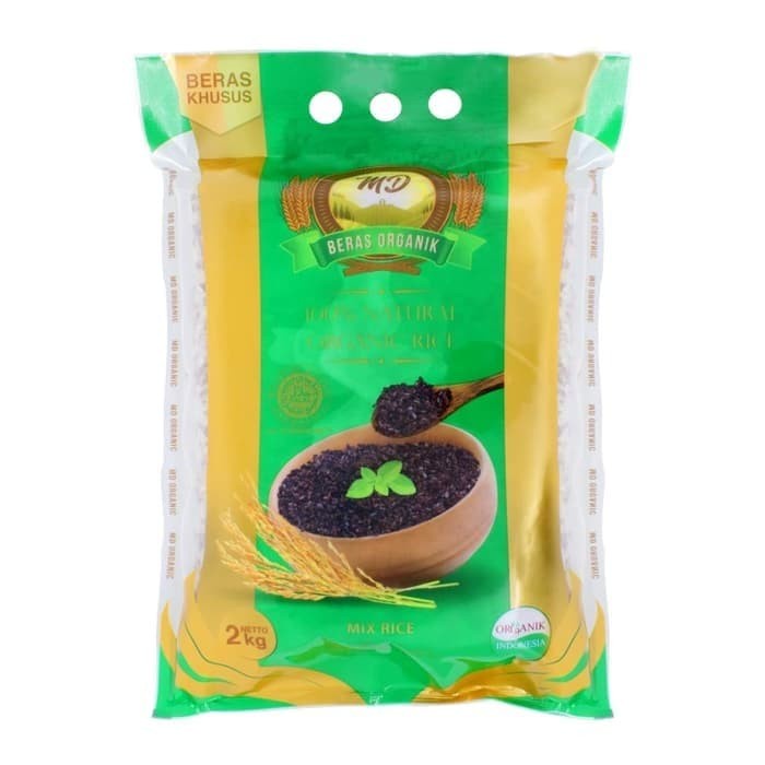 

978Eq0010W Organic Black + Brown Rice - Beras Hitam & Coklat - Campur - Md 2Kg W5Q40112