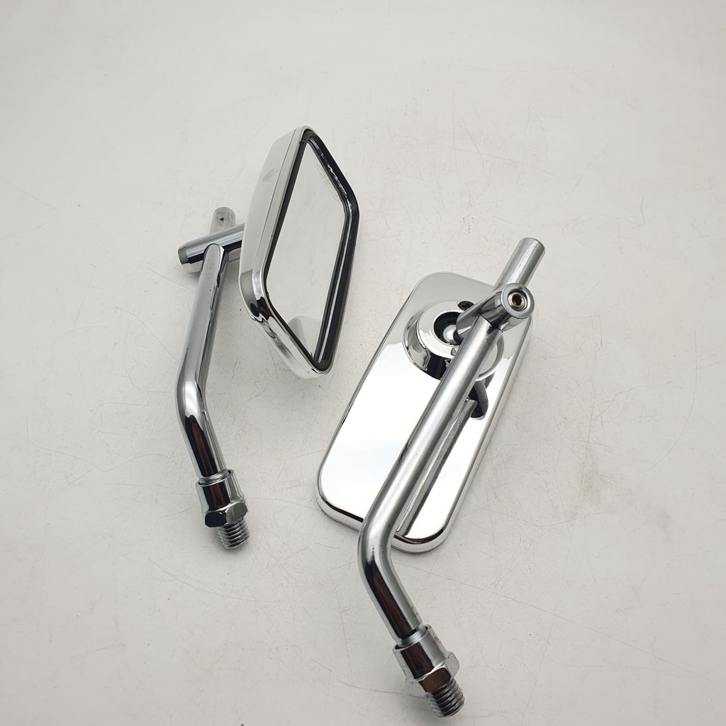 GOYANG HARGA; Spion Kotak CB Spion Kotak Chrome Spion Motor CB Spion Klasik Variasi 100%ORIGINAL