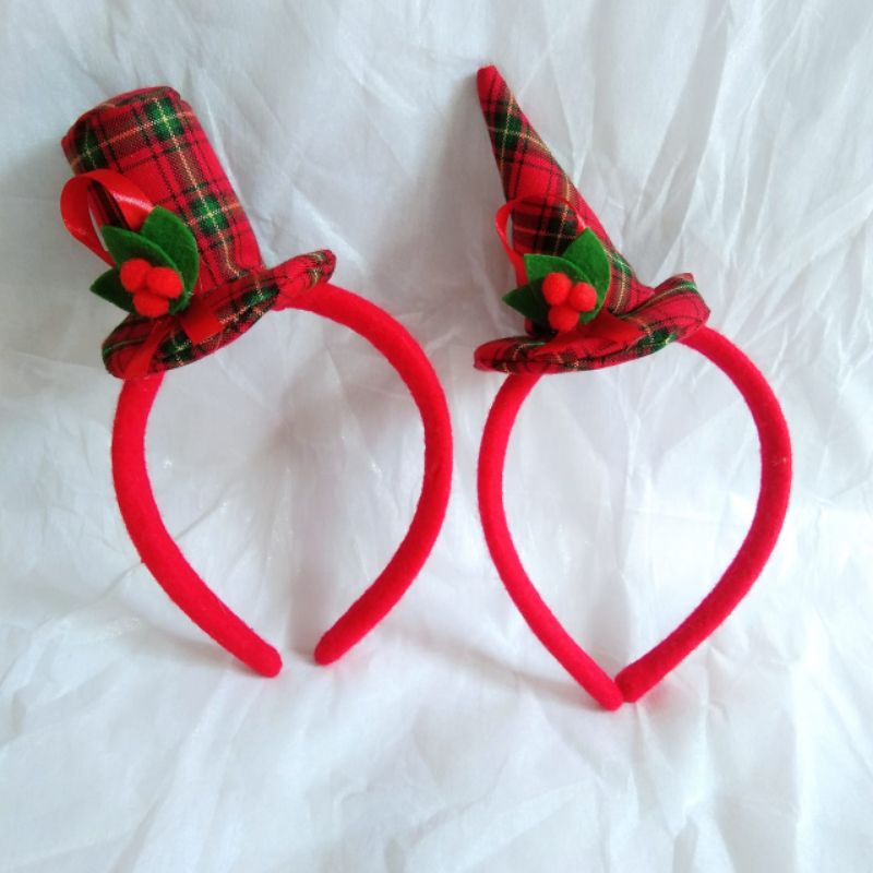 Bando Natal Dewasa Anak Topi Santa Tema Natal