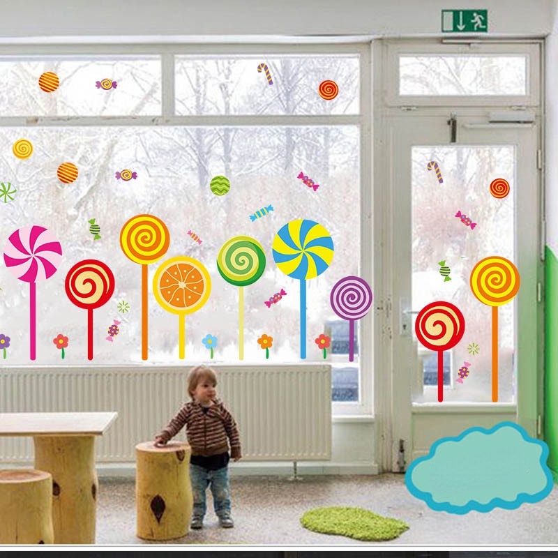 [ Flower grass and butterfly kindergarten wall Stickers decoration for  Home Living Room Bedroom ]