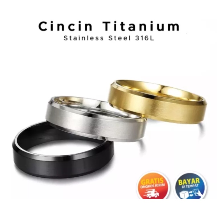 cincin titnium fashion awet dan tidak luntur