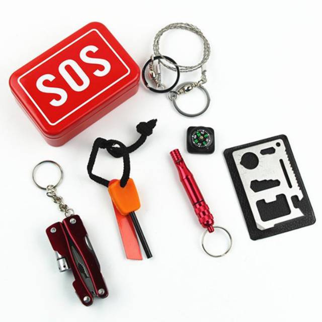 Peralatan Survival Kamping Emergency SOS EDC Tools / Perlengkapan Kemah Hiking Outdoor