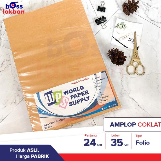 

Amplop Coklat non Seal WPS ukuran Folio