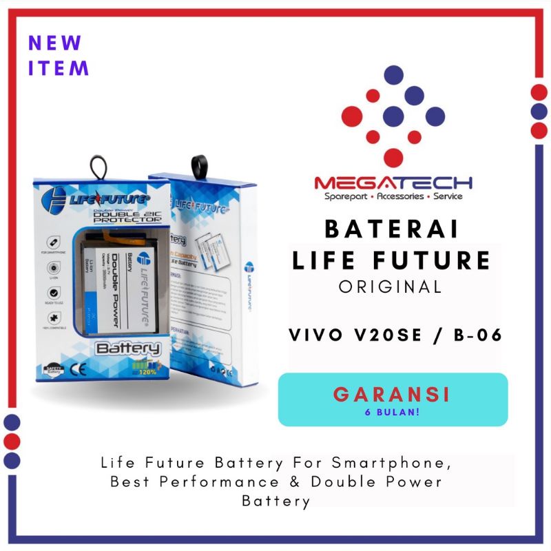 BATTERY BATERAI BATRAI BATRE VIVO V20 SE V2022 B06 DOUBEL POWER LF