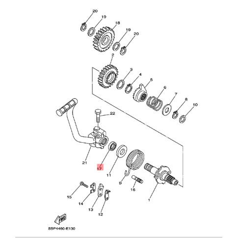 SIL SEAL SELAH SELAHAN ENGKOL ENGKOLAN SELAH KICK STATER SCORPIO ORIGINAL YGP 93102-17263
