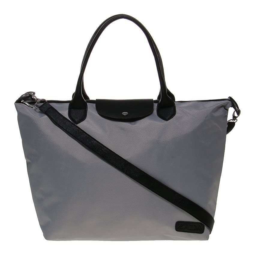 Promo Zada Large Tote Nylon Bag - Abu-abu Murah