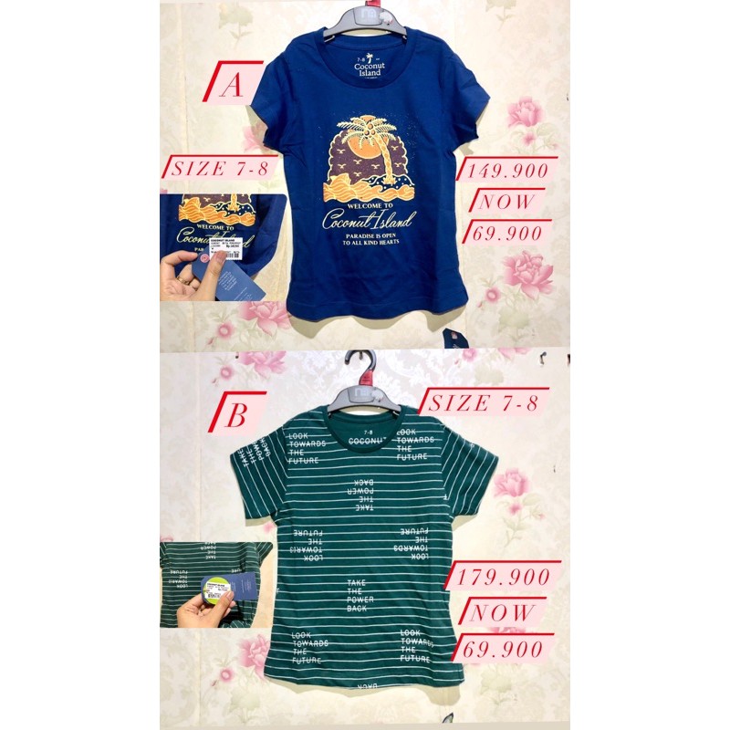 NeW original coconut island baju anak unisex  perempuan laki atasan kaos