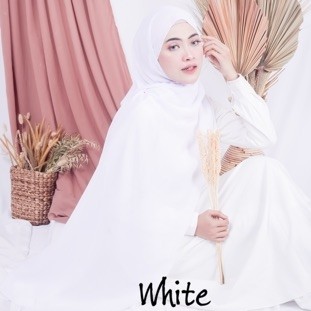 Bella Pashmina New  Fashion Muslim Pashmina Bella Double Hycon-white