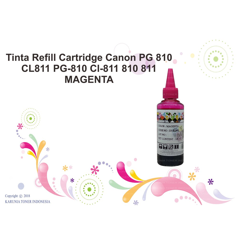 Tinta Refill Cartridge Canon PG810 CL811 PG-810 Cl-811 810 811