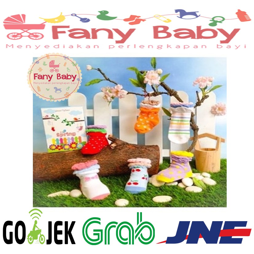 Happy Baby Socks Spring / Kaos Kaki Bayi Antislip 0-6 &amp; 6-12bln