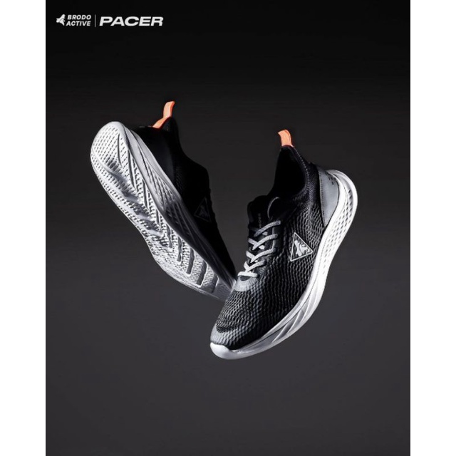 Sepatu Sport BRODO ACTIVE PACER BLACK LGS Original BNIB UNISEX TERMURAH