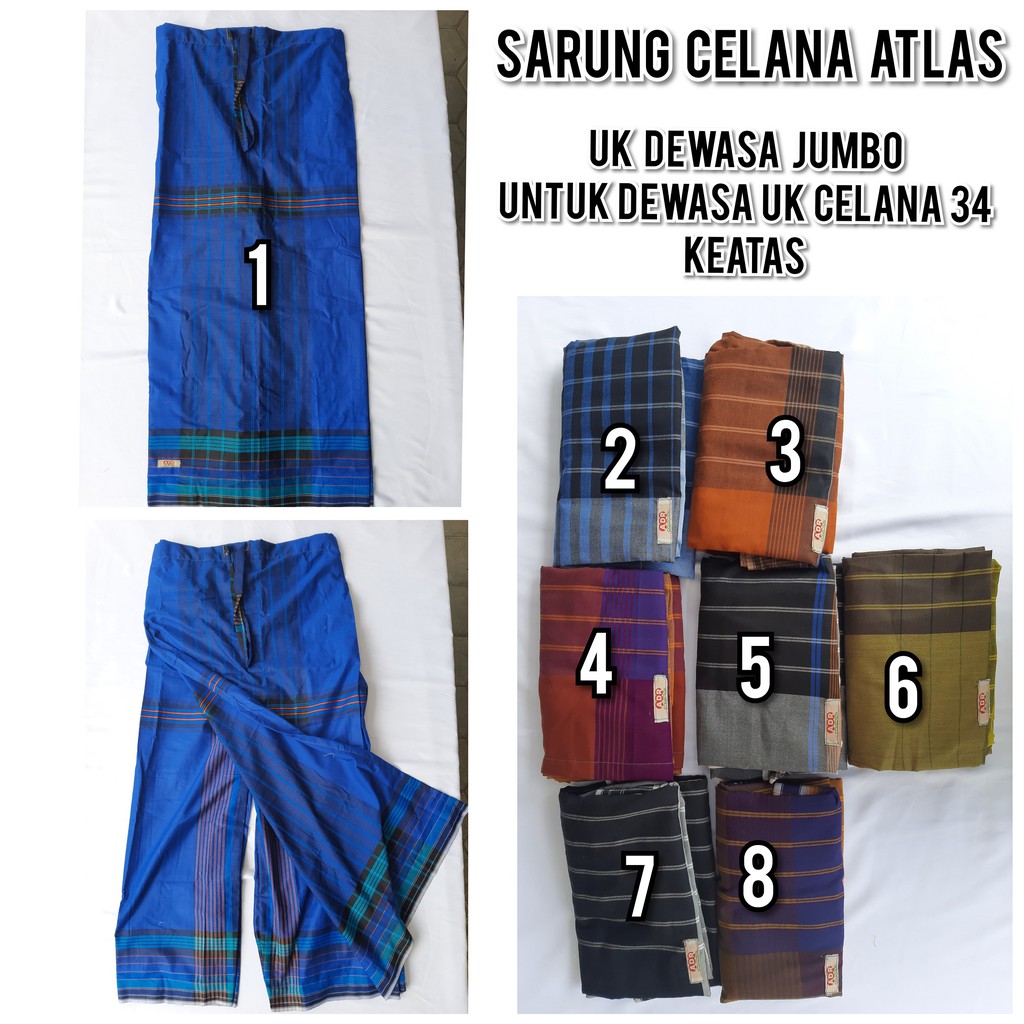 SARUNG CELANA DEWASA JUMBO KUALITAS BAGUS BAHAN ATLAS UNTUK UK CELANA 34 KEATAS
