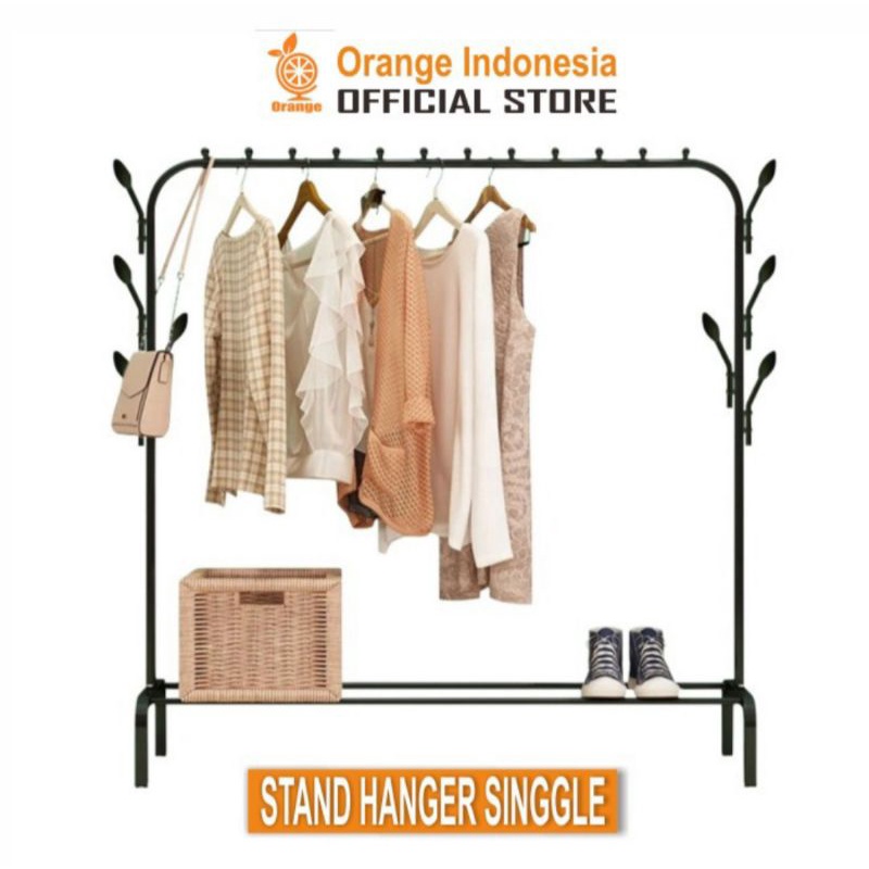 rak baju gantungan stand hanger bentuk gawang