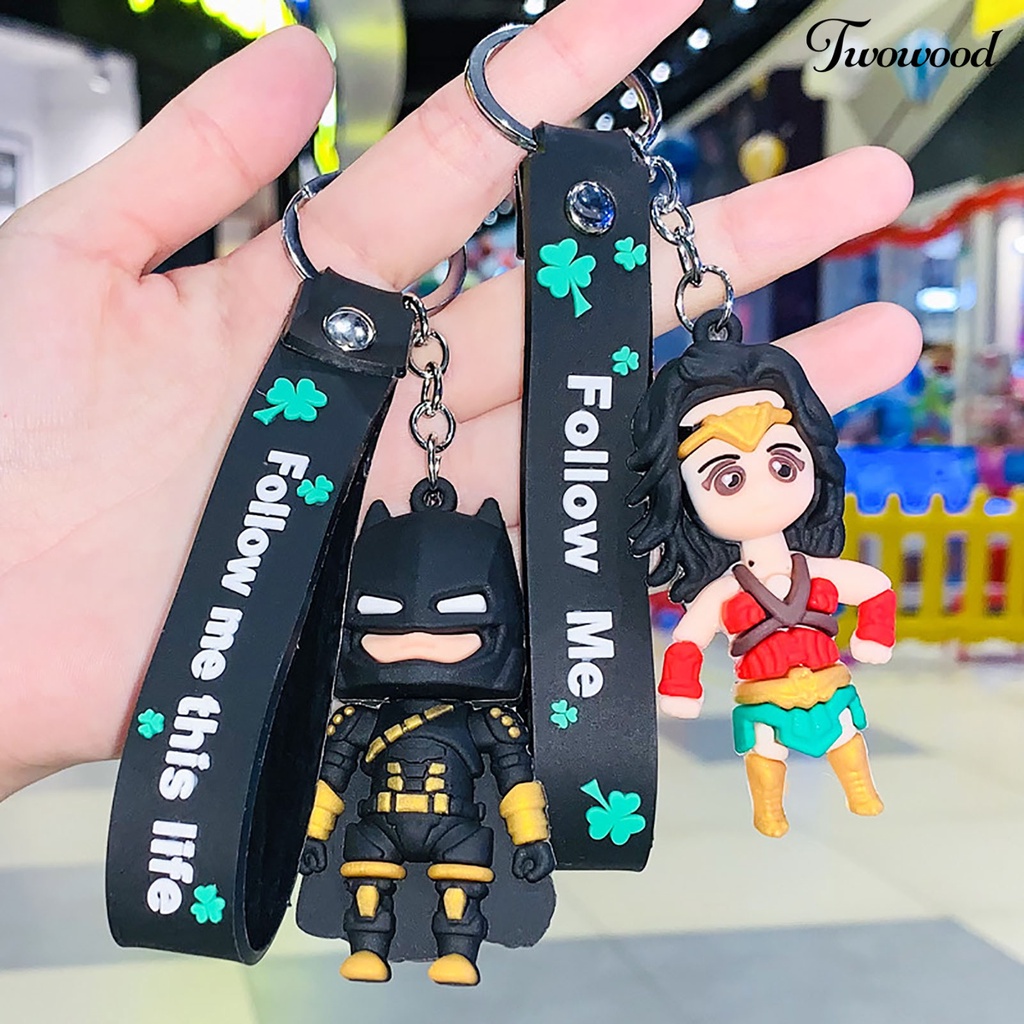 Twowood Gantungan Kunci Minifigure Karakter Kartun Bahan Metal Untuk Hadiah