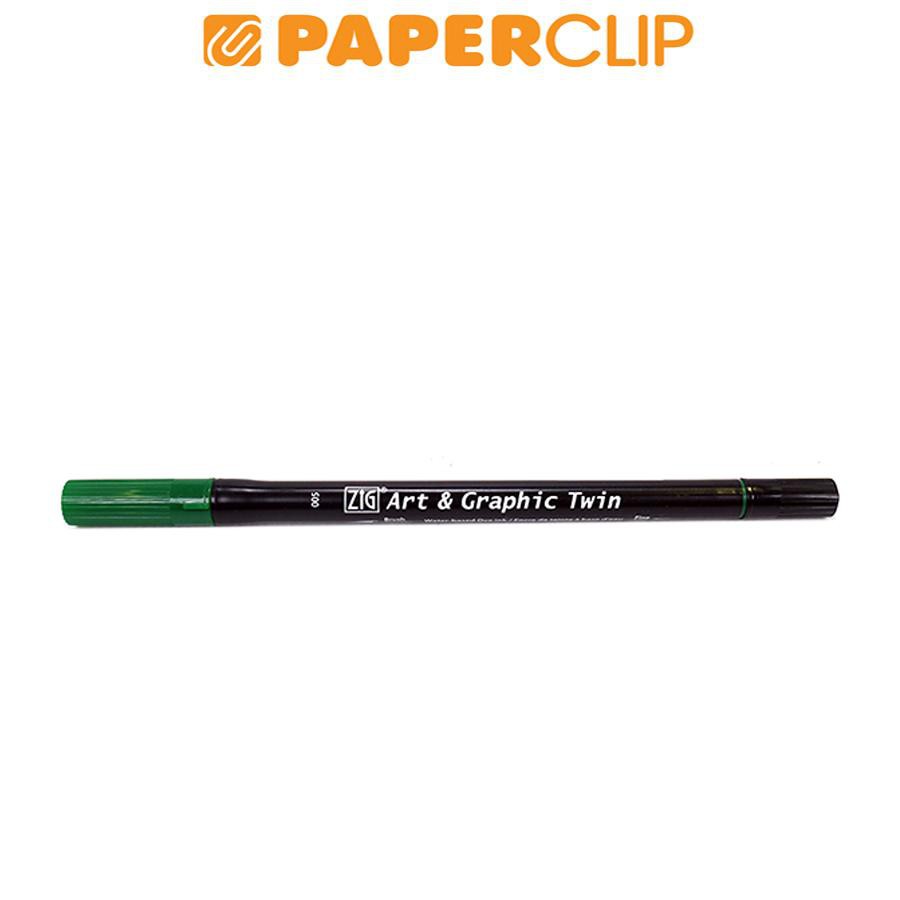 

PEN BRUSH ZIG KURETAKE TUT-80 ART & GRAPHIC TWIN 005 GREEN