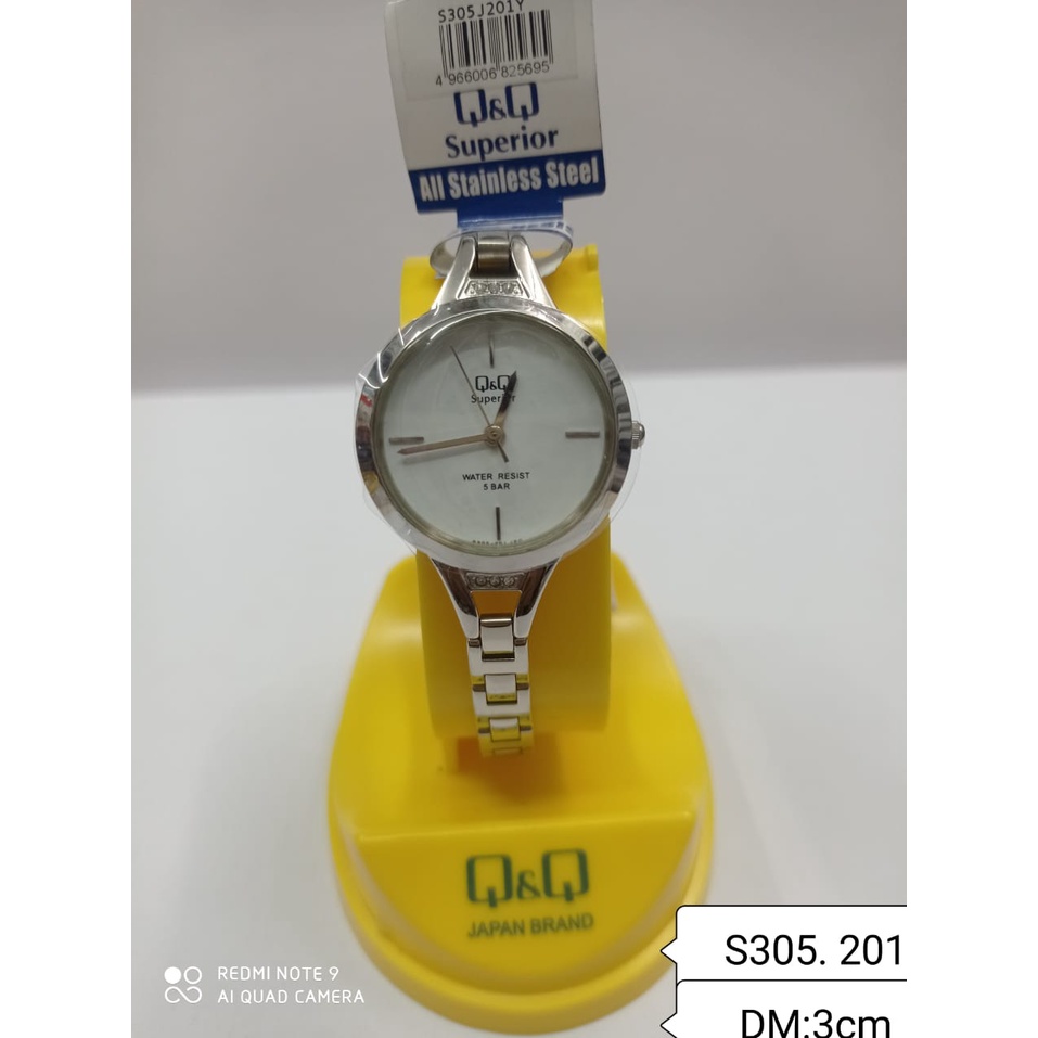 Jam Tangan Wanita Classic Casual Business Rantai Stainless Steel Analog Original Q&amp;Q QnQ QQ S305 QB73 Series