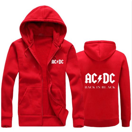 TERMURAH Jaket ACDC Hoodie MERAH Fleece All Size Big Size S M L XL XXL XXXL XXXXL XXXXXL/CEWE COWO