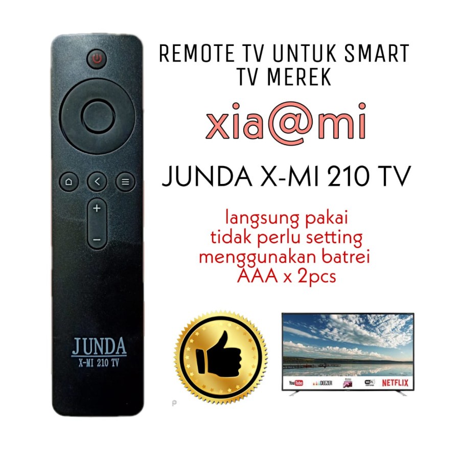 REMOTE SMART TV JUNDA X-MI 210 BISA UNTUK XIAOMI MI TV