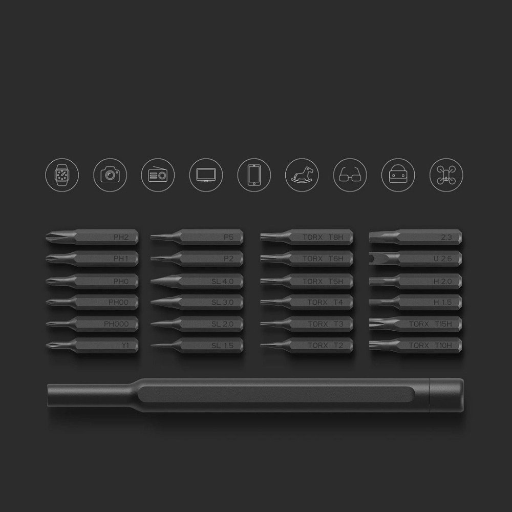 Xiaomi Mijia Wiha Screwdriver Kit 24 in1 Precision Magnetic Bits Aluminium Alloy screwdriver handle and storage box