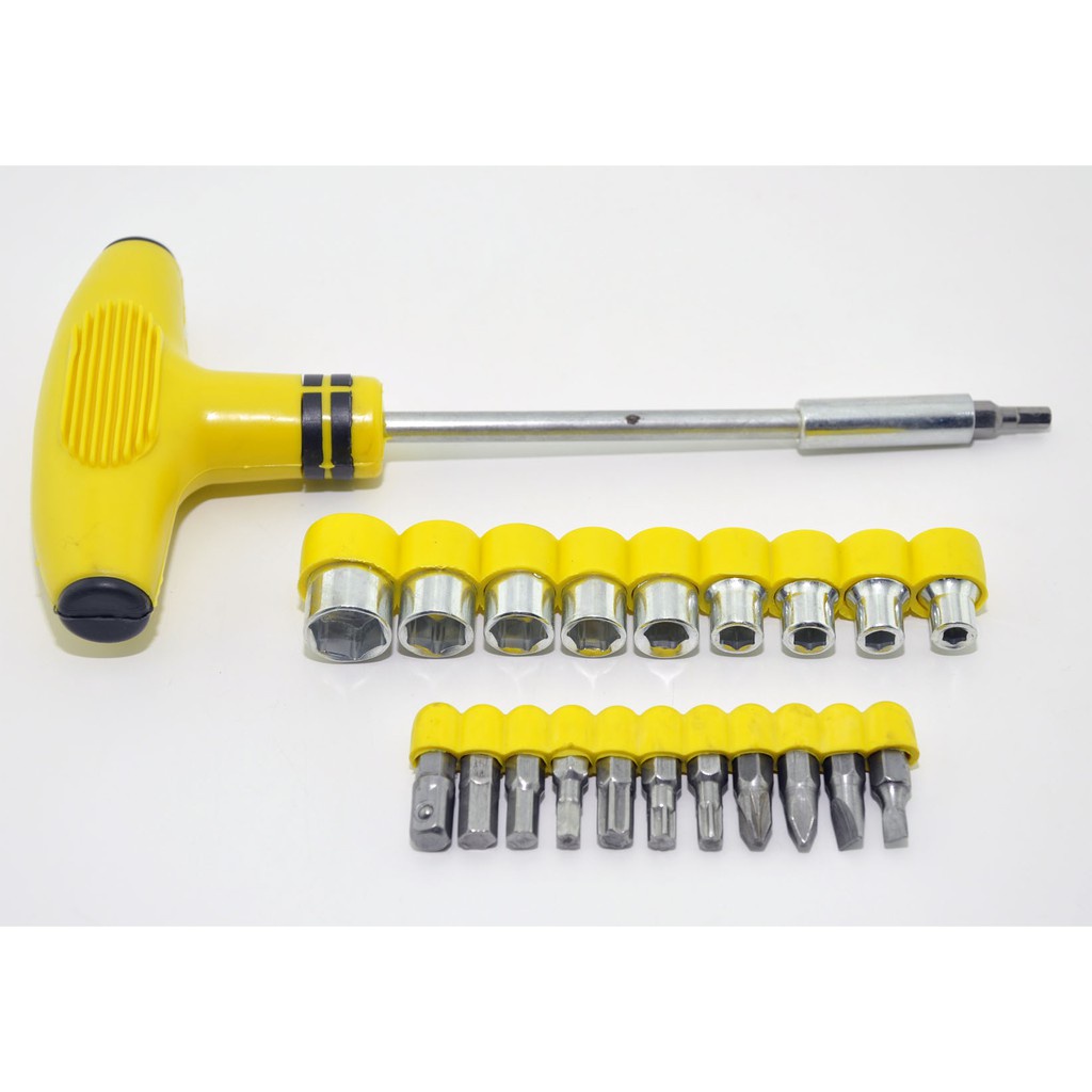 (C007) Obeng dan Kunci T Star Set 24 Piece Screwdriver Alat Tukang