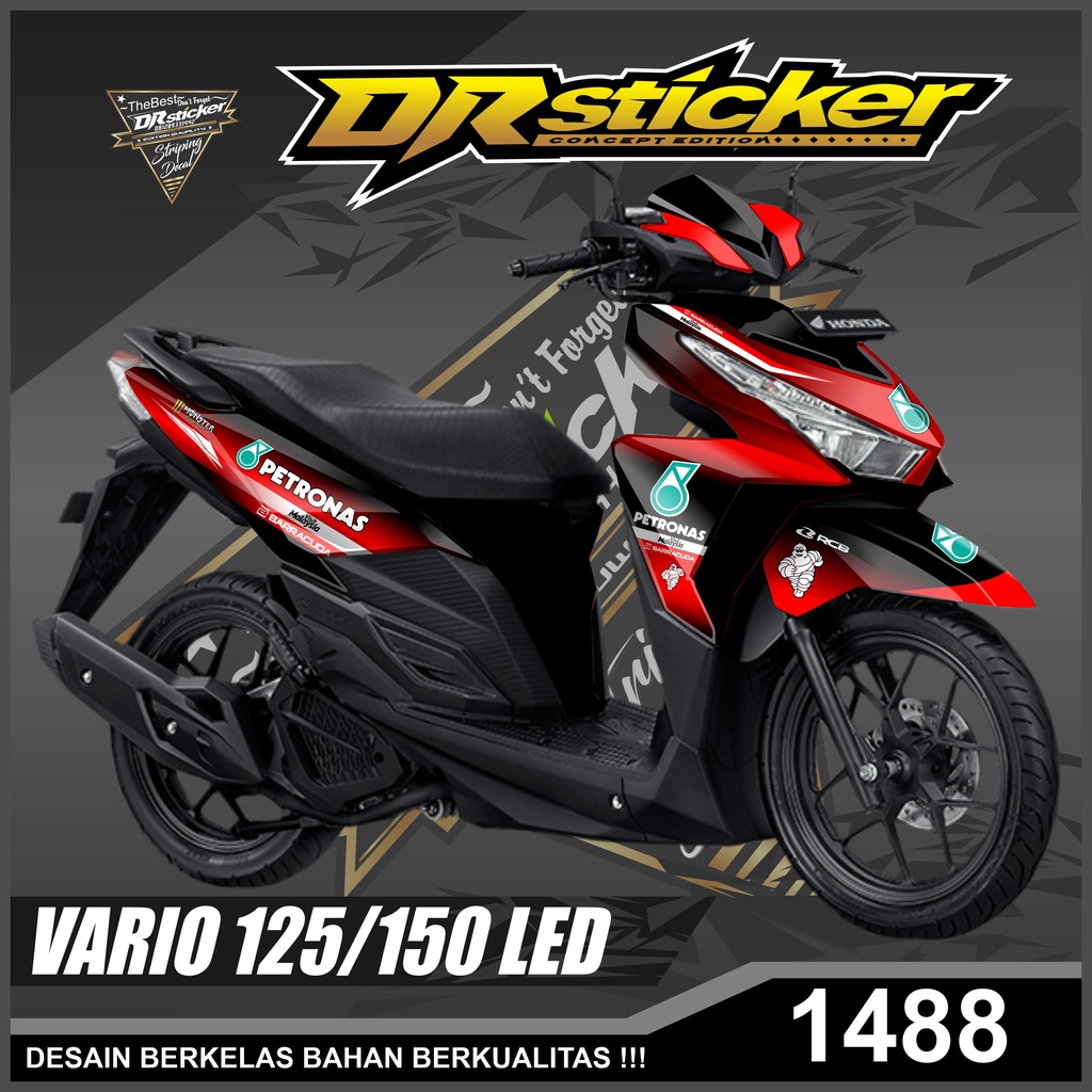 Dekal Sticker VARIO 125/150 LED Full Body Stiker Skotlet VARIO Desain Petronas Stiker full body VARI