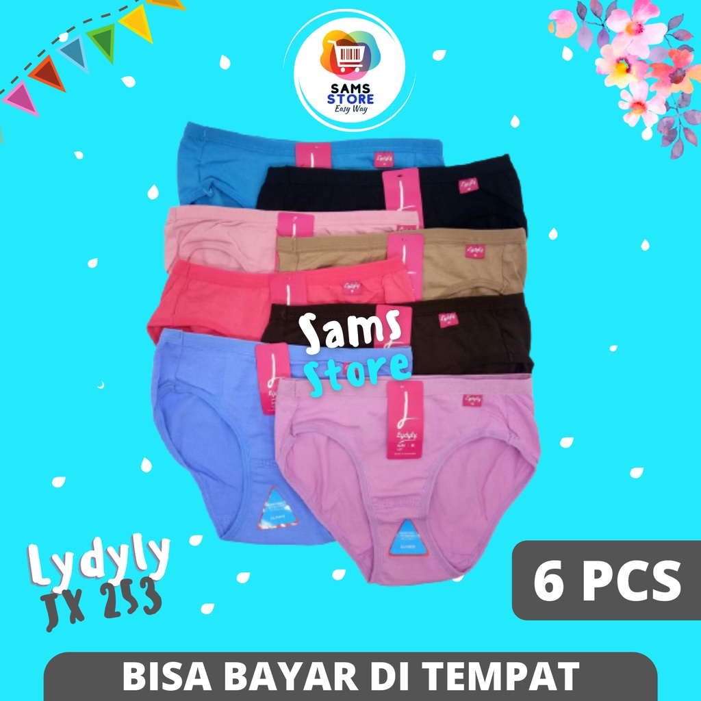 6 Pcs Celana Dalam Wanita CD Lydyly JX 253 Grosir / Pakaian Dalam Lidyly Wanita Dewasa / Underwear D